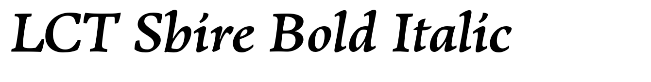 LCT Sbire Bold Italic